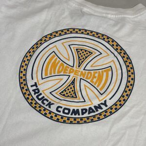 VTG INDEPENDENT TRUCKS Skateboards Spell Out Graphic T Shirt 90s Youth L  RARE